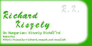 richard kiszely business card